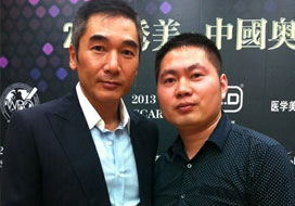 广州蓝狮在线与明星合影