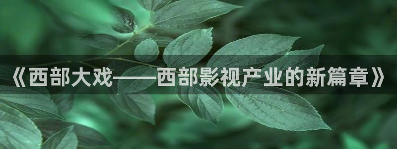 蓝狮在线登录：《西部大戏——西部影视产业的新篇章》